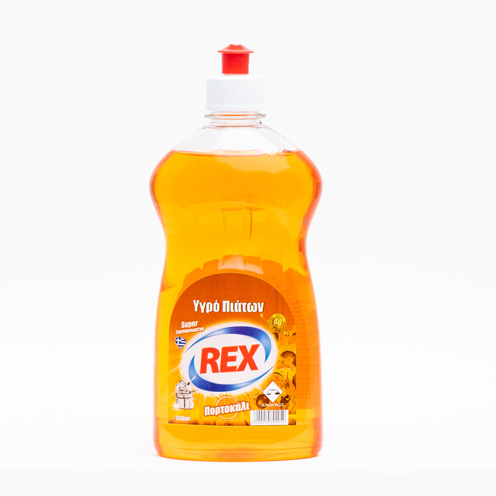 Υγρό πιάτων Πορτοκάλι REX 500ml
